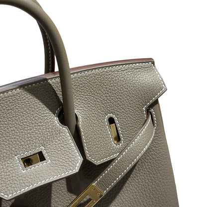 Brand New HERMES Togo Birkin Handbag Etoupe