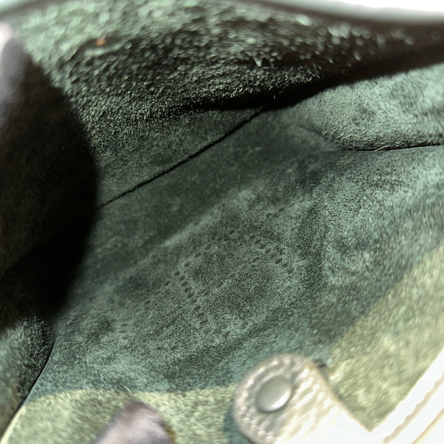 Unused Hermès Calfskin Leather Evelyne Shoulder Bag Dark green PHW