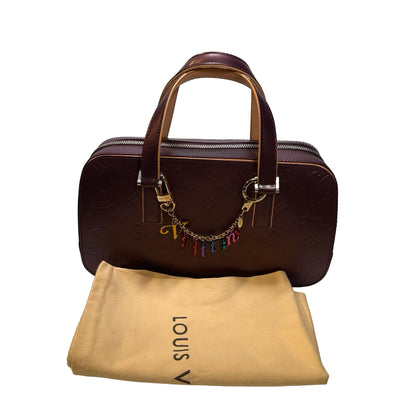 Used LOUIS VUITTON Monogram Satchel PHW Red