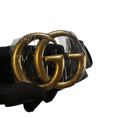 Brand New GUCCI Leather GG Marmont Belt Black GHW