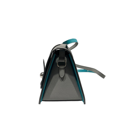 Moynat Calfskin Leather Shoulder Shoulder Bag Grey PHW