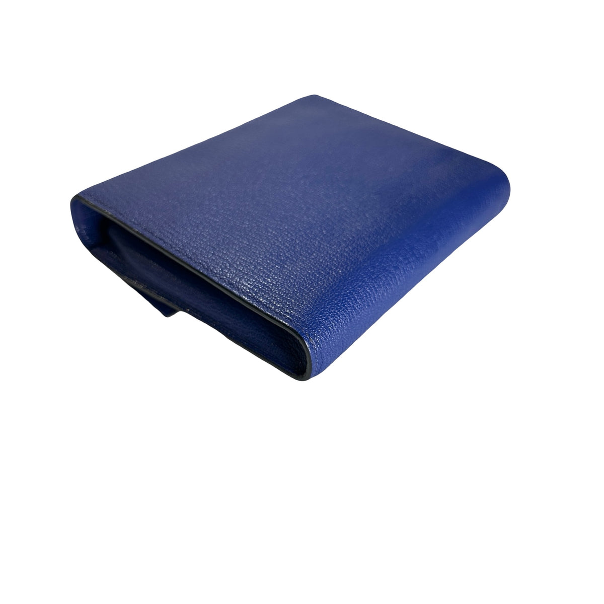 Used HERMES Chevre Clic 16 Crossbody Bag Blue，PHW