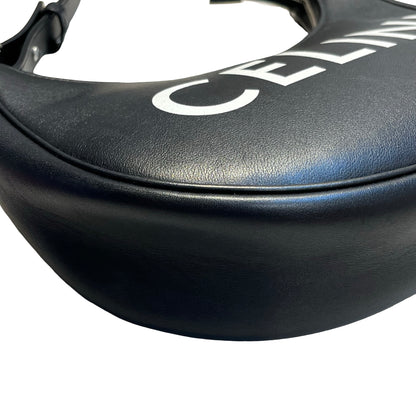CÉLINE Calfskin Leather Ava Medium Handbag Black