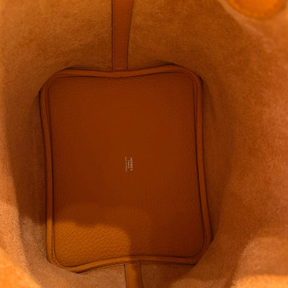 New HERMÈS Picotin 22 Bucket Bag Orange (93) GHW