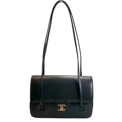 Used CHANEL Caviar Leather Shoulder Bag Shoulder Bag Black