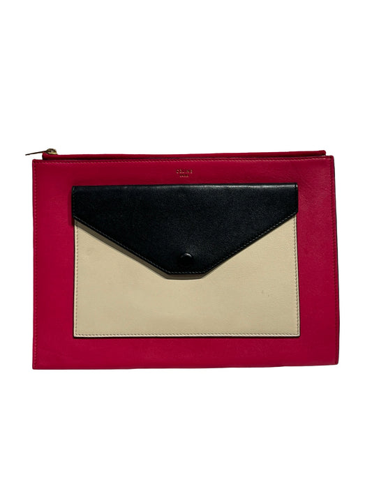 Used CÉLINE Clutch Clutch White Pink Black