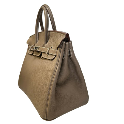 Used HERMES Birkin 25 Handbag Etoupe PHW