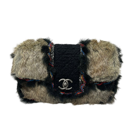 Tweed,Matelasse Quilted Faux fur,Tweed Chanel Faux Fur Flap Bag Two Way Shoulder Bag [101226]