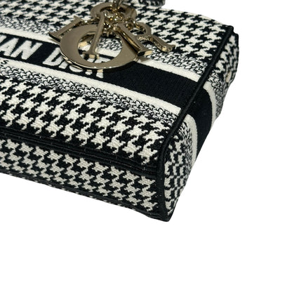 DIOR D-JOY MEDIUM CANVAS HOUNDSTOOTH GHW [3000160]