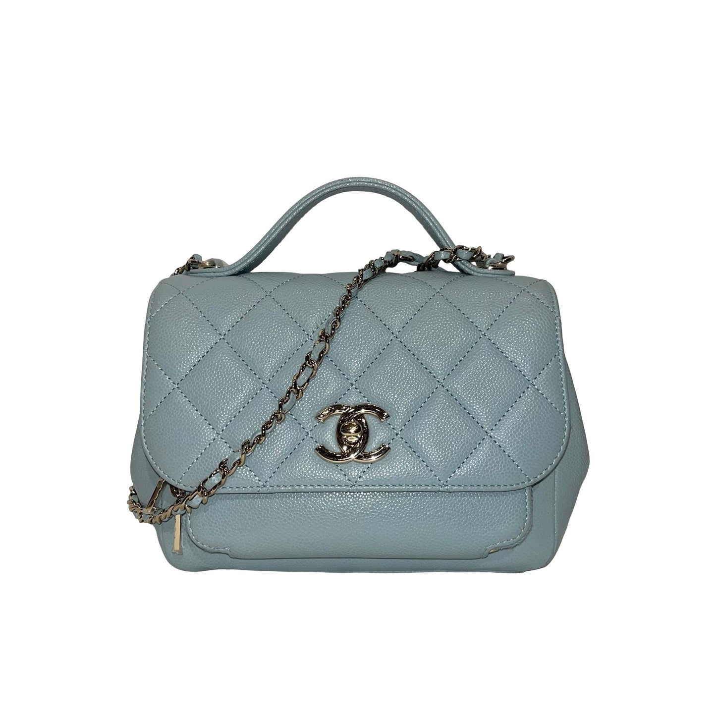 CHANEL AFFINITY BLUE GHW CAVIAR CHAIN SHOULDER BAG [3001753]