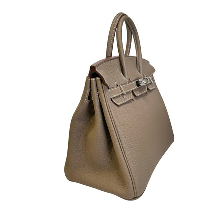 Used HERMES Birkin 25 Handbag Etoupe PHW
