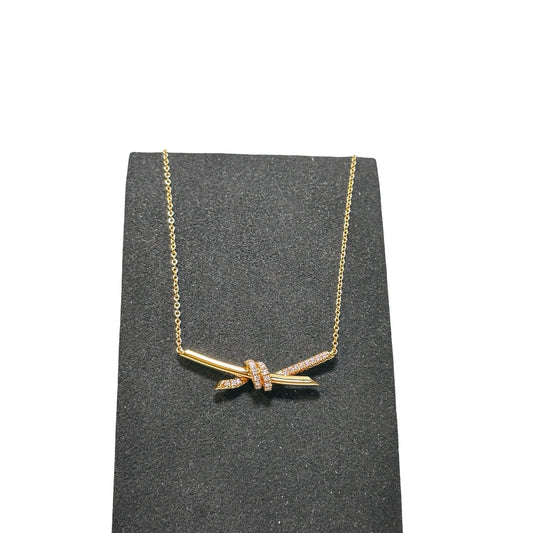 Used TIFFANY & CO. 18K gold Knot necklace Jewellery GHW
