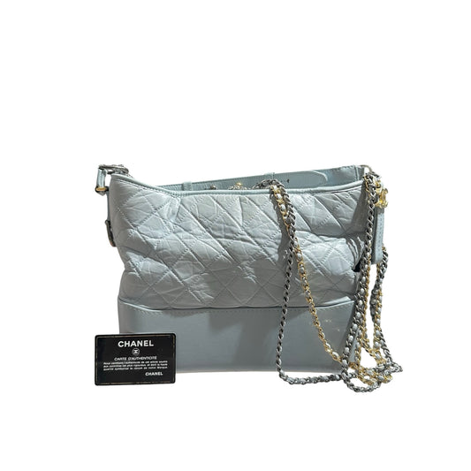 CHANEL GABRIELLE LIGHT BLUE LAMBSKIN  [3000604]