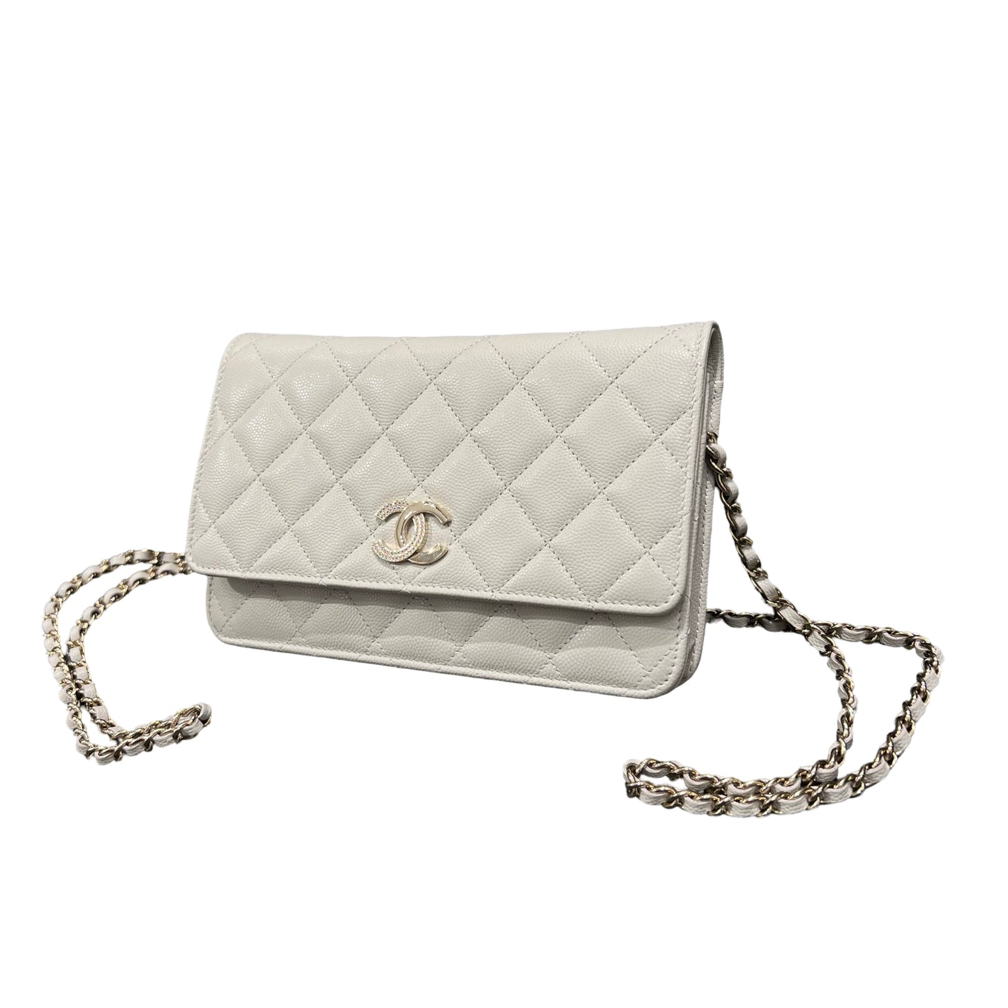 Matelasse Quilted Caviar skin  Wallet on chain [101404]