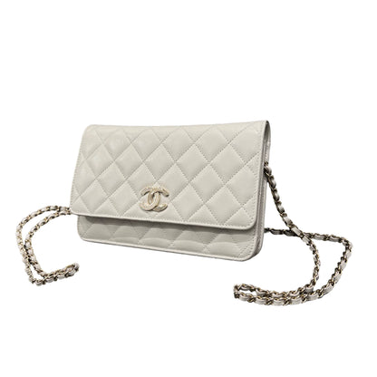 Matelasse Quilted Caviar skin  Wallet on chain [101404]