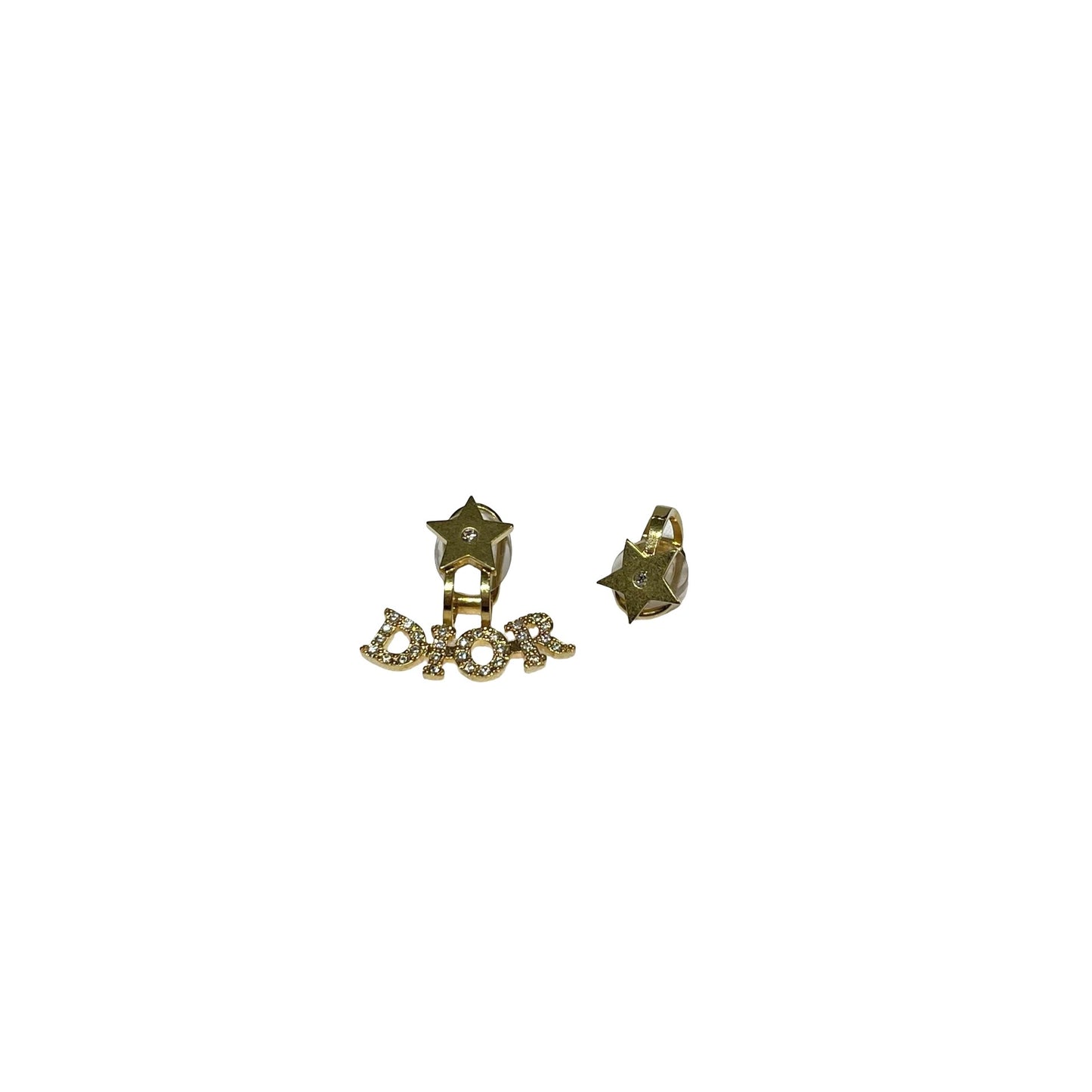 DIOR DIO(R)EVOLUTION GOLD CLIP-ON EARRINGS [3000640]