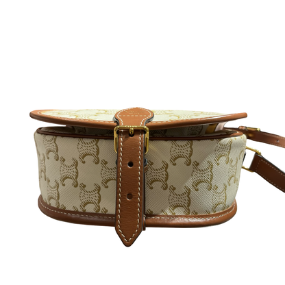 CELINE FOLCO WHITE CANVAS GHW [3000612]