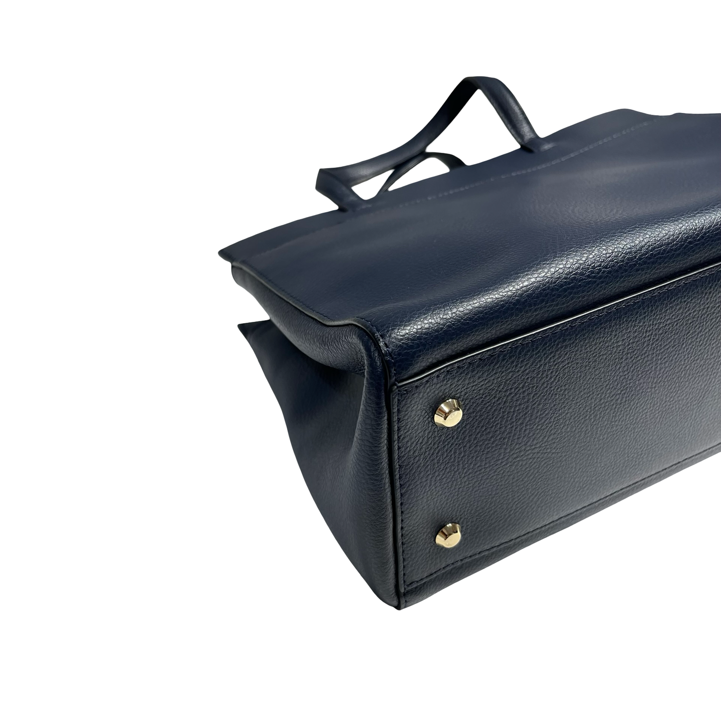 AGNES B. BLUE LEATHER HANDBAG [3000665]