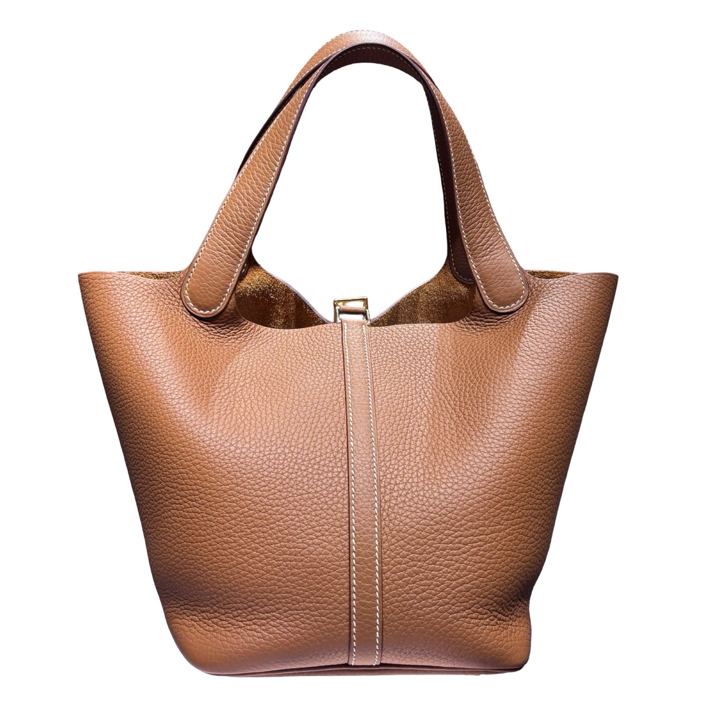 Used HERMÈS TC Picotin 22 Bucket Bag Gold (37) GHW