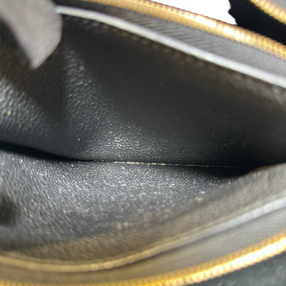 Used LOUIS VUITTON Monogram Eclipse coated canvas Double Zip Pochette Shoulder Bag Black GHW