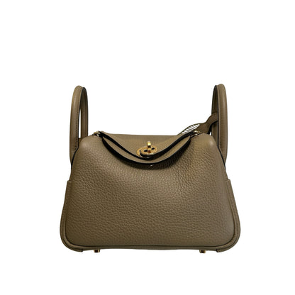 Brand New HERMES TC Mini Lindy Handbag Beige Maria GHW