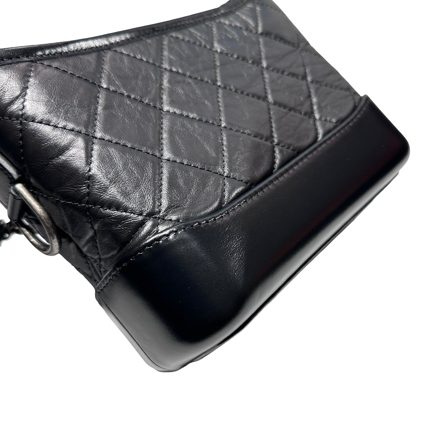 Used CHANEL Gabrielle small Chain Shoulder Bag Black PHW