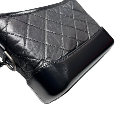 Used CHANEL Gabrielle small Chain Shoulder Bag Black PHW