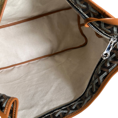 Used GOYARD Goyardine Bohème Hobo Hobo Bag Black Brown PHW