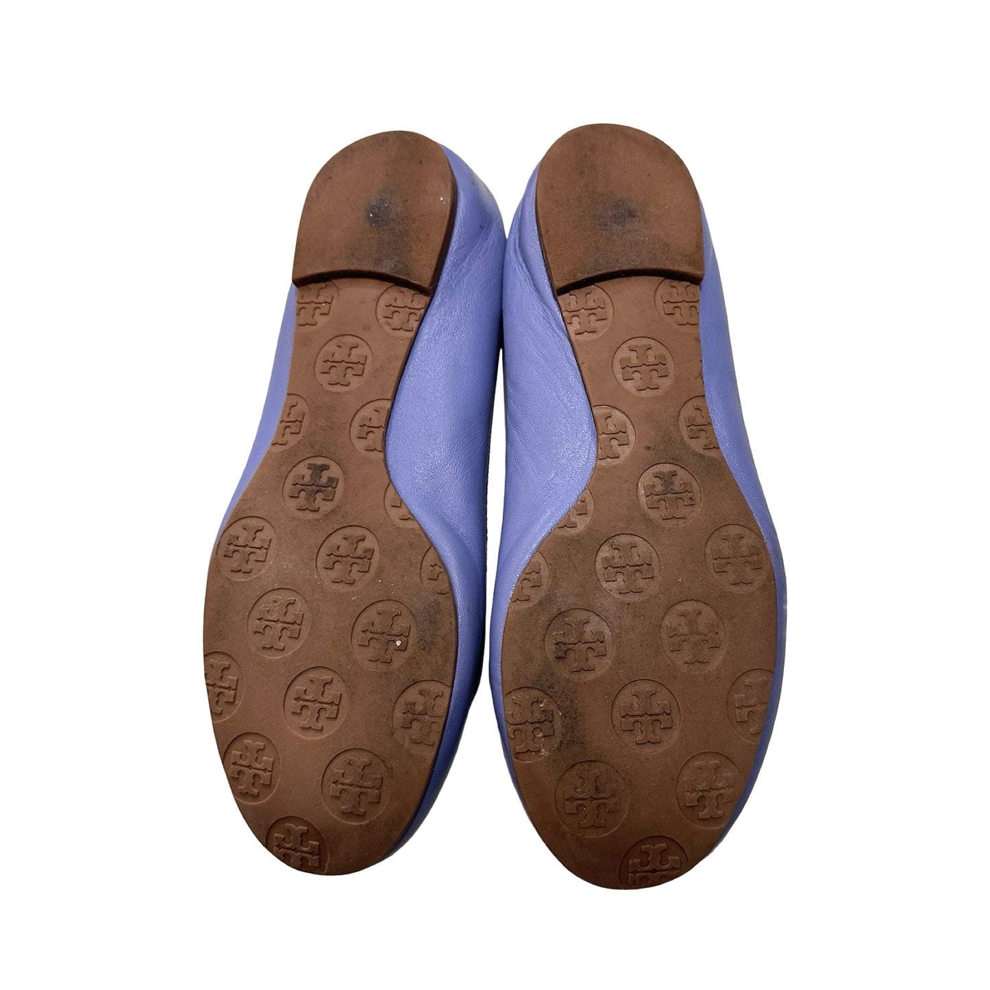 Used TORY BURCH Flats Shoes Navy Blue GHW