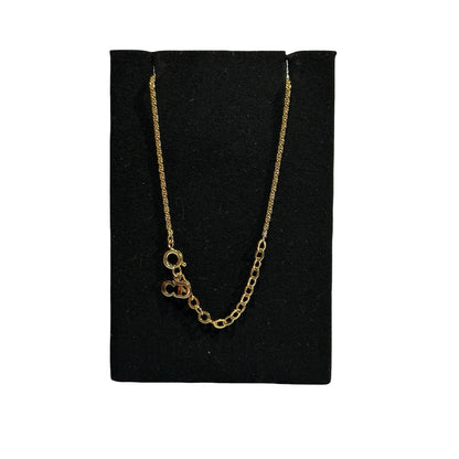 Used DIOR CD Necklace Necklace Gold