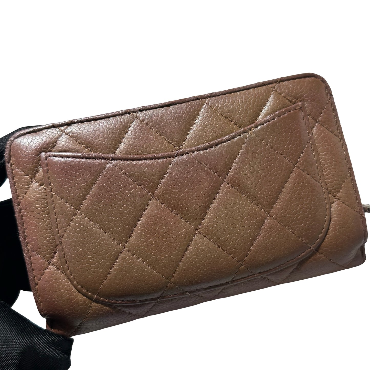 Used Chanel Wallet Brown PHW