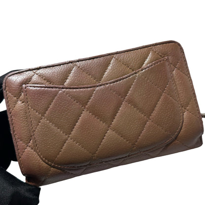 Used Chanel Wallet Brown PHW