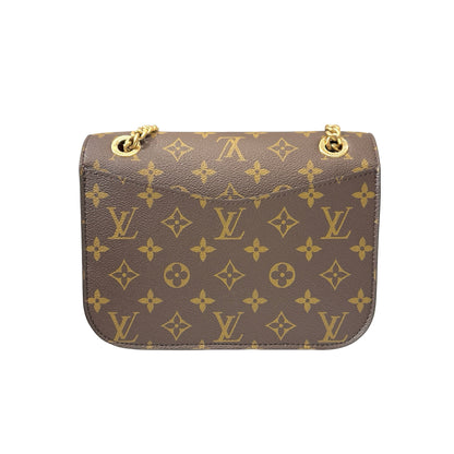 Used LOUIS VUITTON Monogram Canvas PASSY NM MNG Shoulder Bag Brown GHW