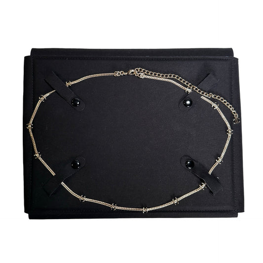 Used CHANEL 14 logo CC Logo Chain Necklace Gold