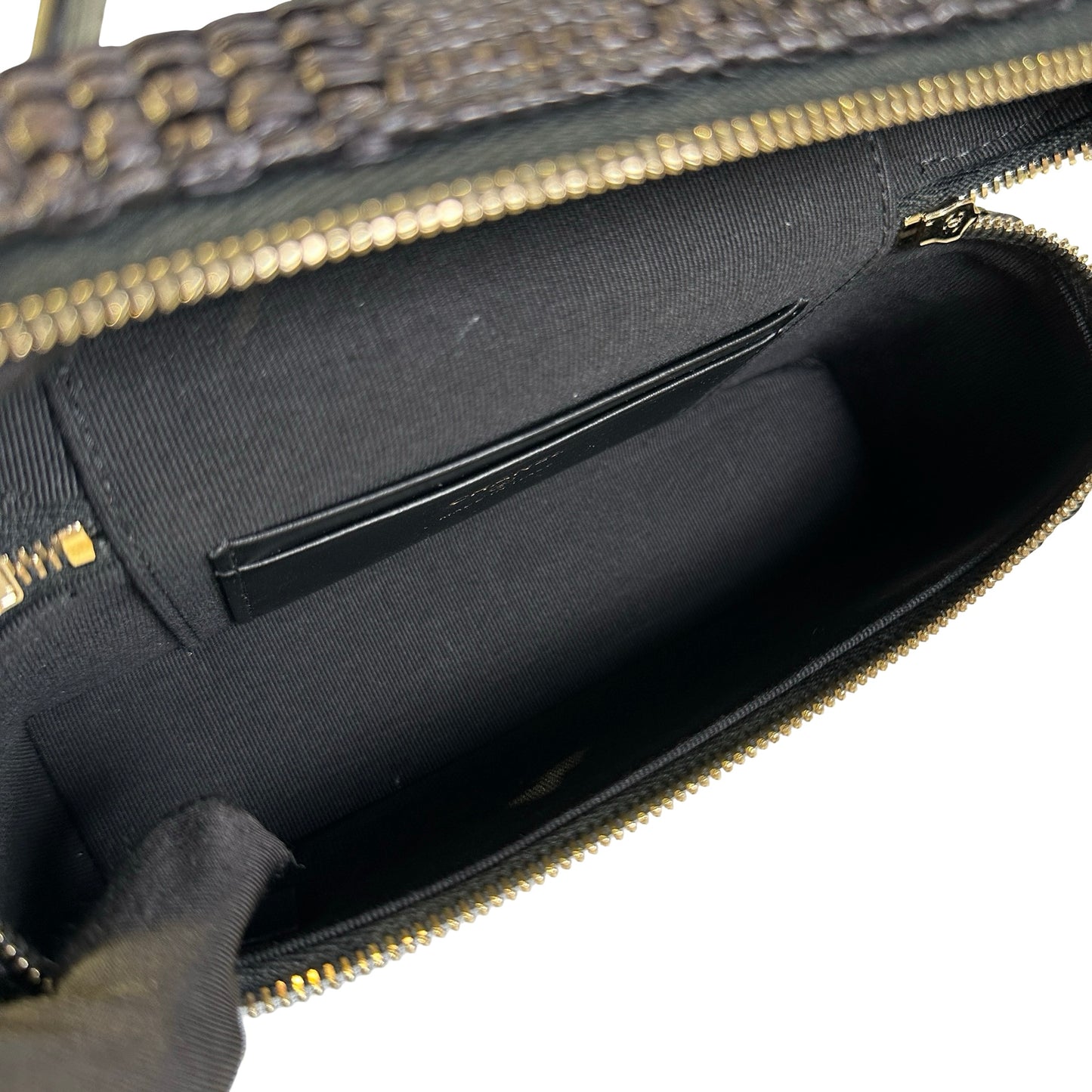 Used CHANEL Tweed Tweed Classic vanity case Vanity case Black Silver