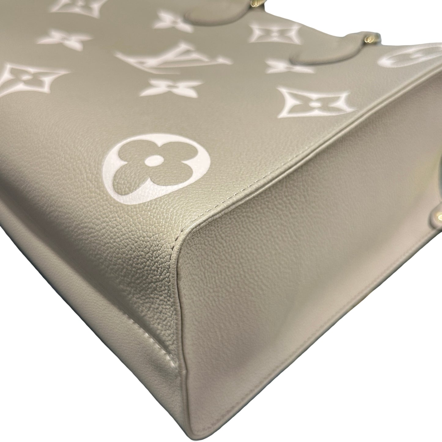 Used LOUIS VUITTON Monogram On the Go Tote Bag Grey GHW