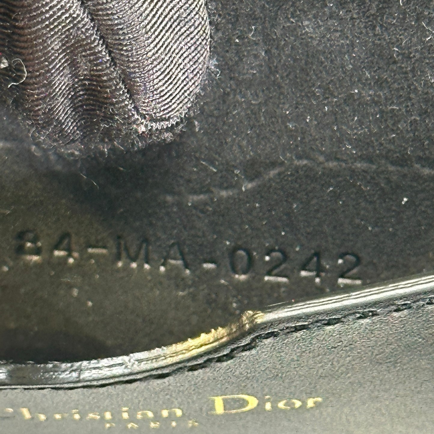 Used DIOR Leather Bobby Crossbody Bag Black GHW
