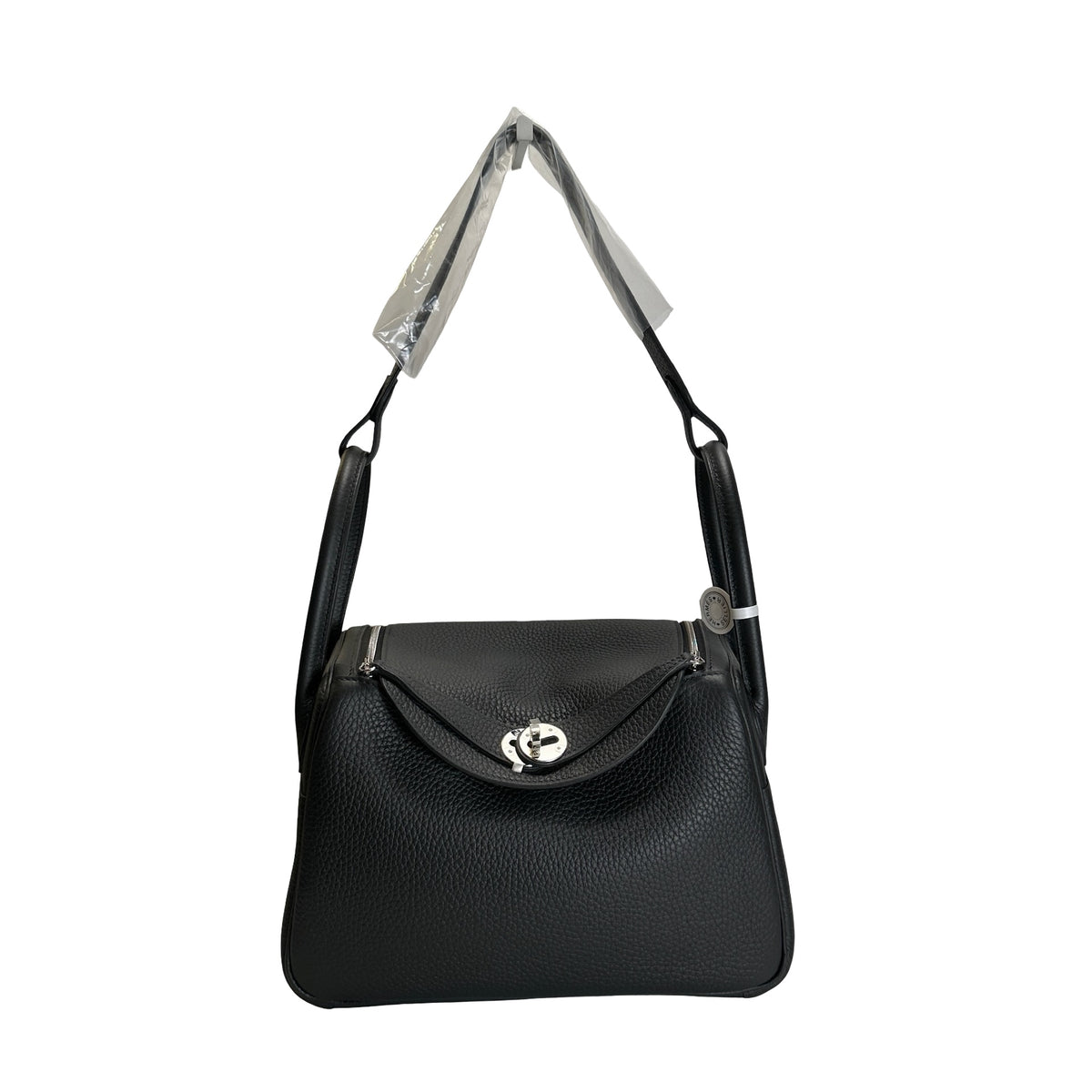 Brand New HERMES Leather Lindy 26 Handbag Black PHW