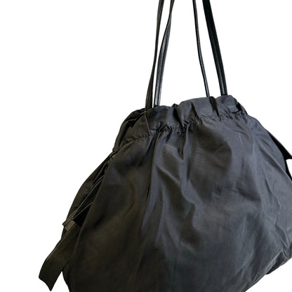 Used PRADA Nylon Tote Tote Bag Black