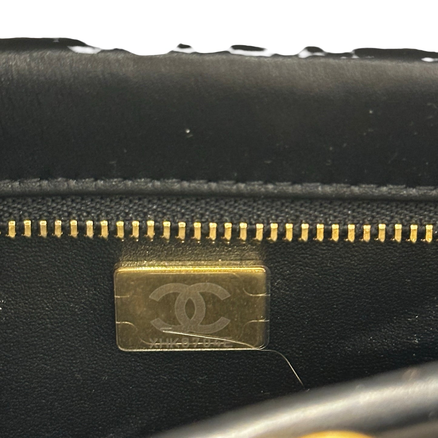 Used CHANEL Tweed Leather Suede Tweed and Leather CC Shoulder Bag Shoulder Bag Black Brown White
