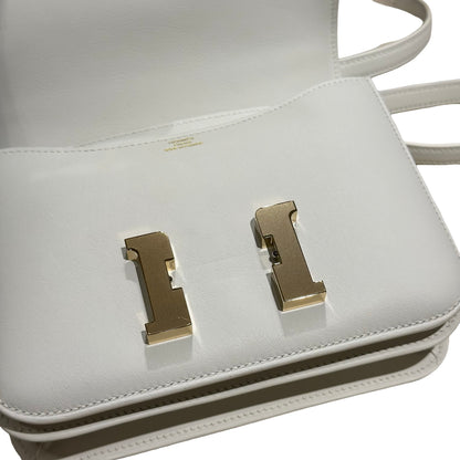 Used HERMES MINI CONSTANCE Shoulder Bag WHITE GHW