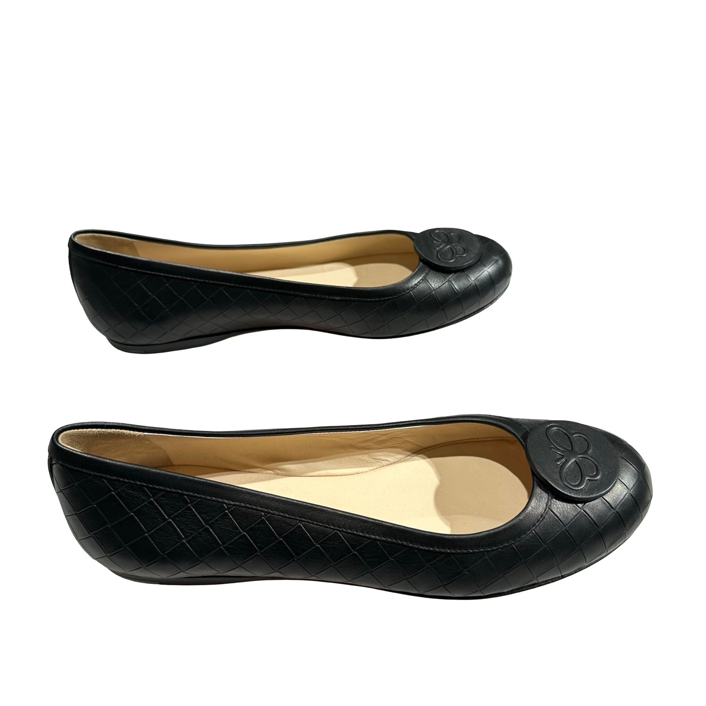 Unused BOTTEGA VENETA Lambskin Leather Unused BOTTEGA VENETA Lambskin Leather Butterfly Flats Shoes Black Shoes Black