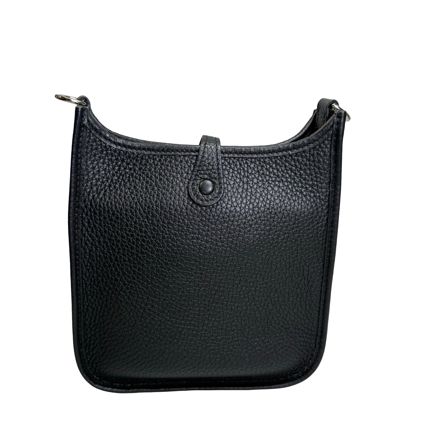 Used HERMES Clemence Evelyne Crossbody Bag Black