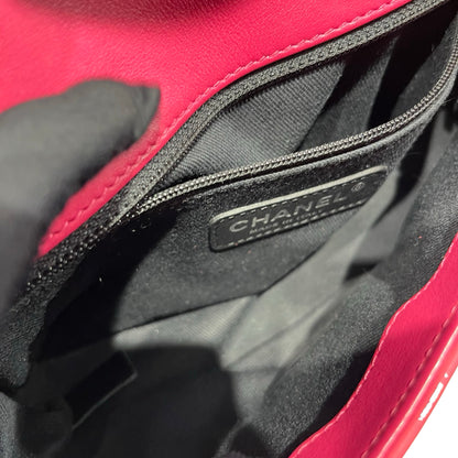 Used Chanel Patent Leather Flap Shoulder Bag PHW Pink