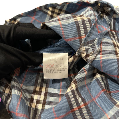 Used Burberry Cotton Blue格仔 Top Blue
