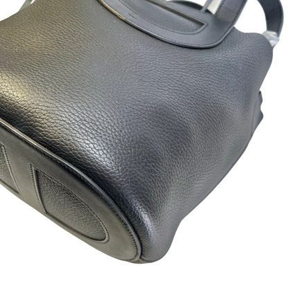 HERMES Clemence Swift In the Loop Bucket Bag Black GHW