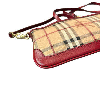 Used BURBERRY Cross body Cross Body Bag Red Beige GHW