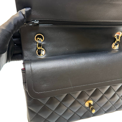 Used CHANEL Lambskin CF 25 Chain shoulder bag Black GHW