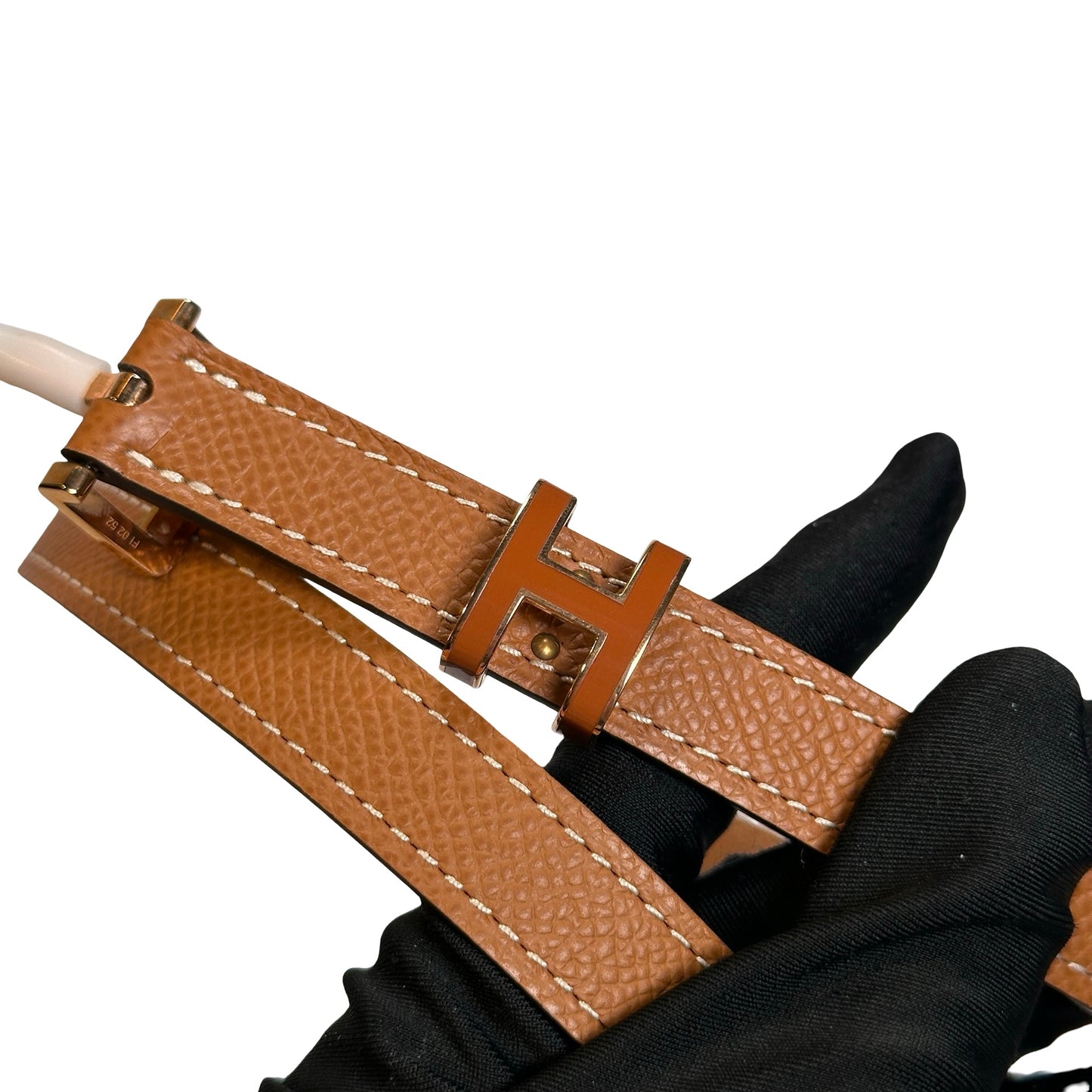 Used HERMES Epsom leather Pop H 15 belt Belt Brown GHW