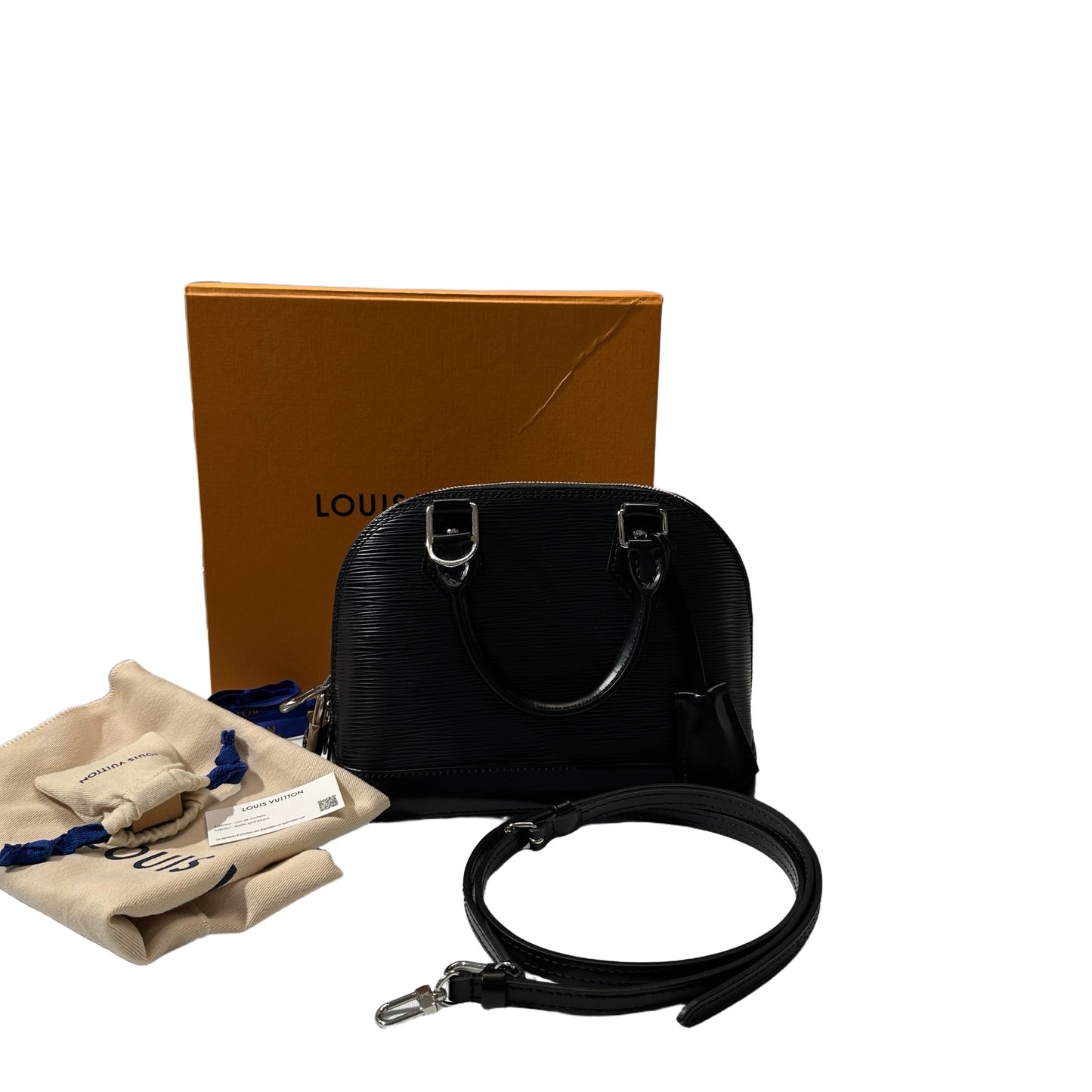 Used Louis Vuitton Epi Leather Alma BB Shoulder Bag Black PHW